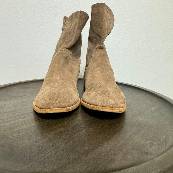 Splendid Women's Western Boots Pull On Mid Calf Suede Comfort Tan Size 9 - Picture 5 of 16